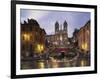 Spanish Steps Illuminated in the Evening, Rome, Lazio, Italy, Europe-null-Framed Photographic Print