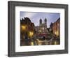 Spanish Steps Illuminated in the Evening, Rome, Lazio, Italy, Europe-null-Framed Photographic Print