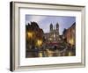 Spanish Steps Illuminated in the Evening, Rome, Lazio, Italy, Europe-null-Framed Photographic Print