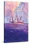 Spanish Treasure Frigate-Gregory Robinson-Stretched Canvas