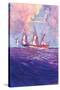 Spanish Treasure Frigate-Gregory Robinson-Stretched Canvas