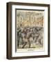 Spanish Troops Marching Through Crowd During Spanish-American War of 1898-null-Framed Giclee Print
