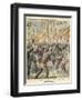 Spanish Troops Marching Through Crowd During Spanish-American War of 1898-null-Framed Giclee Print