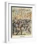 Spanish Troops Marching Through Crowd During Spanish-American War of 1898-null-Framed Giclee Print