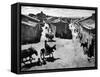 Spanish Village Showing Rows of Crude Stone and Adobe Houses-W^ Eugene Smith-Framed Stretched Canvas