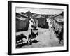 Spanish Village Showing Rows of Crude Stone and Adobe Houses-W^ Eugene Smith-Framed Photographic Print