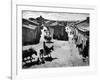 Spanish Village Showing Rows of Crude Stone and Adobe Houses-W^ Eugene Smith-Framed Photographic Print