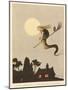 Spanish Witch Returns Home after a Flight Accompanied by Her Familiar an Owl-Joaquin Xaudaro-Mounted Art Print