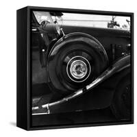 Spare Tire Stored on Side Fender of an Automobile-Walker Evans-Framed Stretched Canvas