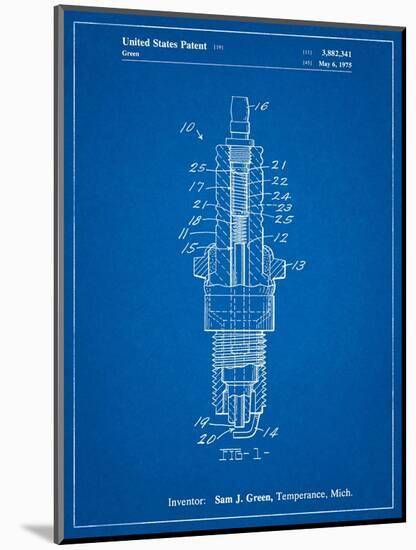 Spark Plug Patent-Cole Borders-Mounted Art Print