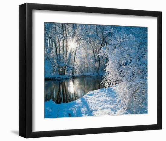 Sparkiling Winter Scene-null-Framed Art Print