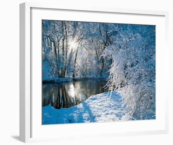 Sparkiling Winter Scene-null-Framed Art Print