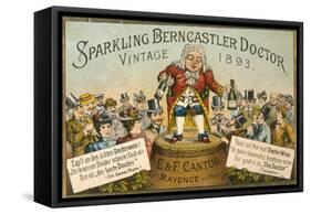 Sparking Berncastler Doctor, Vintage 1893 German Wine-null-Framed Stretched Canvas
