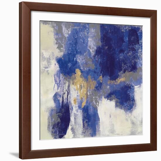 Sparkle Abstract II Blue-Silvia Vassileva-Framed Art Print