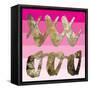 Sparkle Glam Pinks 3-Melody Hogan-Framed Stretched Canvas