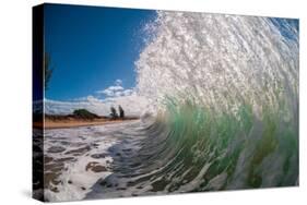 Sparkle-water shot of a wave off a Hawaiian beach-Mark A Johnson-Stretched Canvas