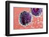 Sparkling Cherries. an Image of Cherries Covered with Bubbles in the Water. the Color Tone of the B-Jne Valokuvaus-Framed Photographic Print