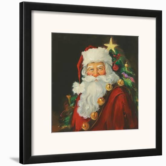 Sparkling Santa-Susan Comish-Framed Art Print