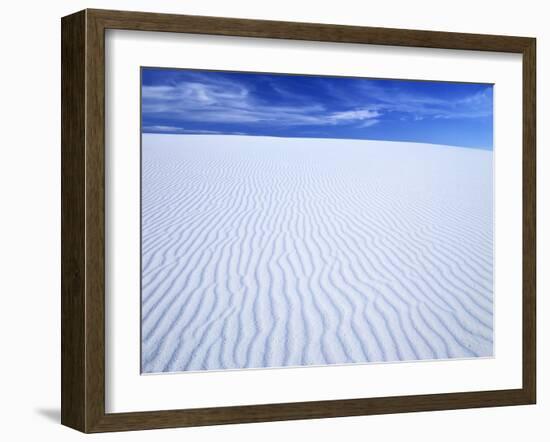 Sparkling White Rippled Gypsum Dunes, White Sands Nm, New Mexico, USA-Jerry Ginsberg-Framed Photographic Print