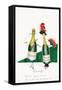 Sparkling Wine, Probably Christmas Card-null-Framed Stretched Canvas