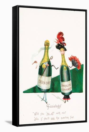 Sparkling Wine, Probably Christmas Card-null-Framed Stretched Canvas