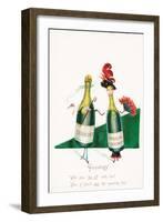 Sparkling Wine, Probably Christmas Card-null-Framed Giclee Print