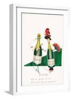 Sparkling Wine, Probably Christmas Card-null-Framed Giclee Print