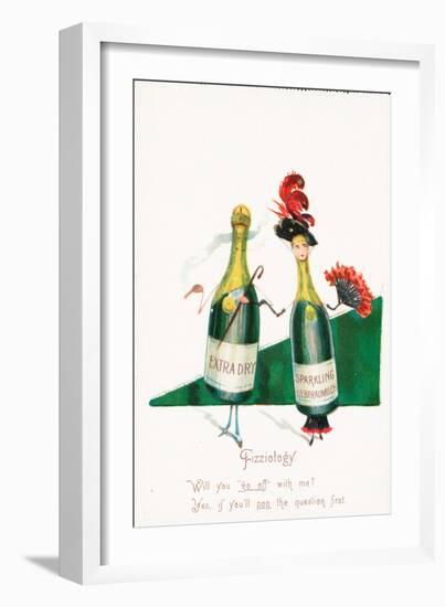 Sparkling Wine, Probably Christmas Card-null-Framed Giclee Print