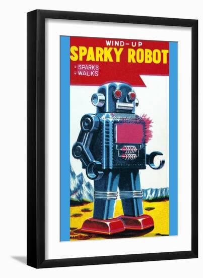 Sparky Robot-null-Framed Art Print