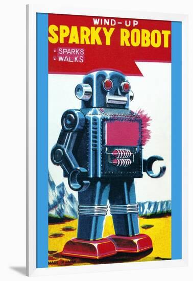 Sparky Robot-null-Framed Art Print