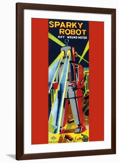 Sparky Robot-null-Framed Art Print