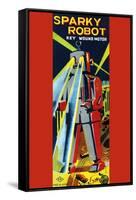 Sparky Robot-null-Framed Stretched Canvas