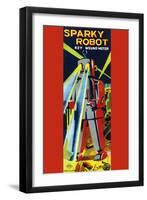 Sparky Robot-null-Framed Art Print