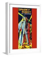 Sparky Robot-null-Framed Art Print