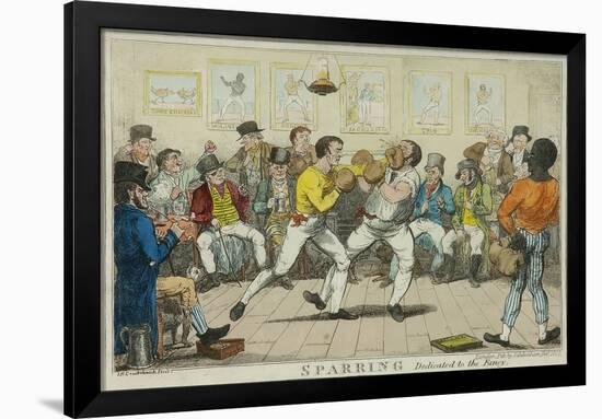 Sparring, 1817-Isaac Robert Cruikshank-Framed Giclee Print