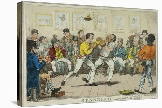 Sparring, 1817-Isaac Robert Cruikshank-Stretched Canvas