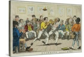 Sparring, 1817-Isaac Robert Cruikshank-Stretched Canvas