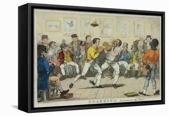 Sparring, 1817-Isaac Robert Cruikshank-Framed Stretched Canvas