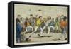 Sparring, 1817-Isaac Robert Cruikshank-Framed Stretched Canvas
