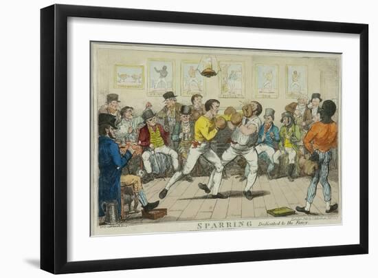 Sparring, 1817-Isaac Robert Cruikshank-Framed Premium Giclee Print