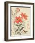 Sparrow and Tiger Lilies-Bairei Kono-Framed Premium Giclee Print
