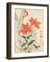 Sparrow and Tiger Lilies-Bairei Kono-Framed Giclee Print