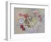 Sparrow in Cosmos Flowers-Judy Mastrangelo-Framed Premium Giclee Print