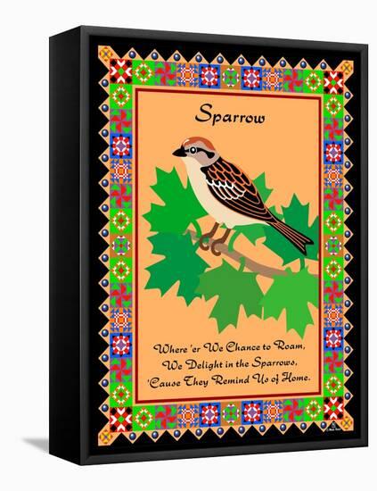 Sparrow Quilt-Mark Frost-Framed Stretched Canvas