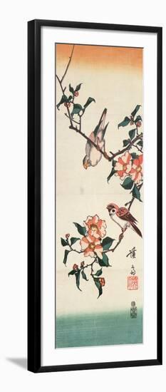 Sparrows and Camelia-Ikeda Eisen-Framed Giclee Print