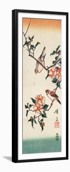 Sparrows and Camelia-Ikeda Eisen-Framed Premium Giclee Print