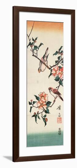 Sparrows and Camelia-Ikeda Eisen-Framed Giclee Print