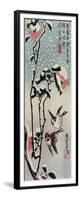 Sparrows and Camellias in the Snow, 1830s-Utagawa Hiroshige-Framed Giclee Print