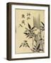 Sparrows on Bamboo Branch, C. 1781-1806-Kitagawa Utamaro-Framed Giclee Print