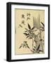 Sparrows on Bamboo Branch, C. 1781-1806-Kitagawa Utamaro-Framed Giclee Print